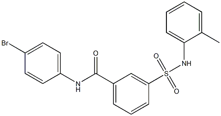 N-(4-bromophenyl)-3-(2-toluidinosulfonyl)benzamide Struktur