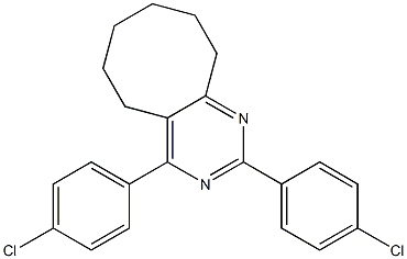 2,4-bis(4-chlorophenyl)-5,6,7,8,9,10-hexahydrocycloocta[d]pyrimidine Struktur