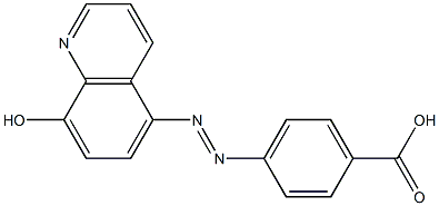 4-[(8-hydroxy-5-quinolinyl)diazenyl]benzoic acid Struktur