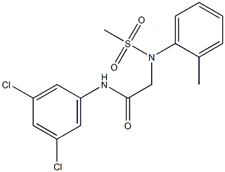 N-(3,5-dichlorophenyl)-2-[2-methyl(methylsulfonyl)anilino]acetamide Struktur