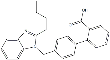 4'-[(2-butyl-1H-benzimidazol-1-yl)methyl][1,1'-biphenyl]-2-carboxylic acid Struktur