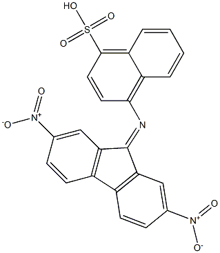 4-({2,7-bisnitro-9H-fluoren-9-ylidene}amino)-1-naphthalenesulfonic acid Struktur