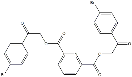 bis[2-(4-bromophenyl)-2-oxoethyl] 2,6-pyridinedicarboxylate Struktur