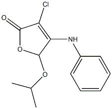 4-anilino-3-chloro-5-isopropoxy-2(5H)-furanone Struktur