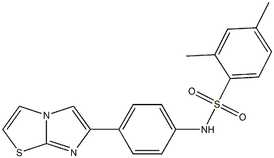 N-(4-imidazo[2,1-b][1,3]thiazol-6-ylphenyl)-2,4-dimethylbenzenesulfonamide Struktur