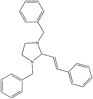 1,3-dibenzyl-2-(2-phenylvinyl)imidazolidine Struktur