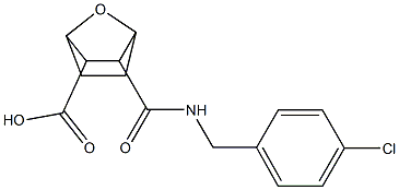 3-{[(4-chlorobenzyl)amino]carbonyl}-7-oxabicyclo[2.2.1]heptane-2-carboxylic acid Struktur