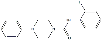 N-(2-fluorophenyl)-4-phenyl-1-piperazinecarboxamide Struktur