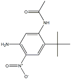 N-{5-amino-2-tert-butyl-4-nitrophenyl}acetamide Struktur