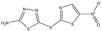 2-amino-5-({5-nitro-1,3-thiazol-2-yl}sulfanyl)-1,3,4-thiadiazole Struktur