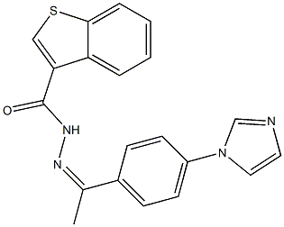 N'-{1-[4-(1H-imidazol-1-yl)phenyl]ethylidene}-1-benzothiophene-3-carbohydrazide Struktur