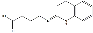 4-(3,4-dihydro-2(1H)-quinolinylideneamino)butanoic acid Struktur