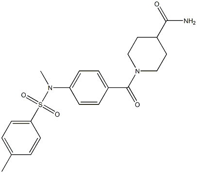 1-(4-{methyl[(4-methylphenyl)sulfonyl]amino}benzoyl)-4-piperidinecarboxamide Struktur