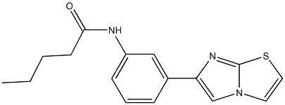 N-(3-imidazo[2,1-b][1,3]thiazol-6-ylphenyl)pentanamide Struktur