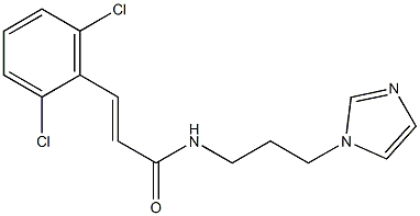 3-(2,6-dichlorophenyl)-N-[3-(1H-imidazol-1-yl)propyl]acrylamide Struktur