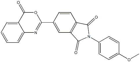 2-(4-methoxyphenyl)-5-(4-oxo-4H-3,1-benzoxazin-2-yl)-1H-isoindole-1,3(2H)-dione Struktur