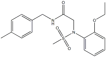 2-[2-ethoxy(methylsulfonyl)anilino]-N-(4-methylbenzyl)acetamide Struktur