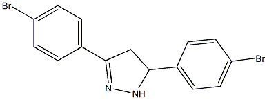 3,5-bis(4-bromophenyl)-4,5-dihydro-1H-pyrazole Struktur