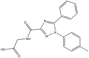 ({[1-(4-methylphenyl)-5-phenyl-1H-1,2,4-triazol-3-yl]carbonyl}amino)acetic acid Struktur