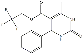 2,2,2-trifluoroethyl 6-methyl-2-oxo-4-phenyl-1,2,3,4-tetrahydro-5-pyrimidinecarboxylate Struktur