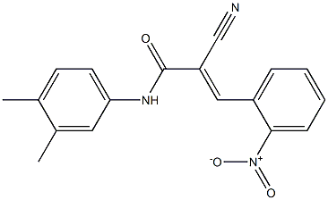 2-cyano-N-(3,4-dimethylphenyl)-3-{2-nitrophenyl}acrylamide Struktur