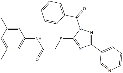 2-{[1-benzoyl-3-(3-pyridinyl)-1H-1,2,4-triazol-5-yl]sulfanyl}-N-(3,5-dimethylphenyl)acetamide Struktur