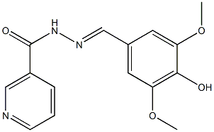 N'-(4-hydroxy-3,5-dimethoxybenzylidene)nicotinohydrazide Struktur