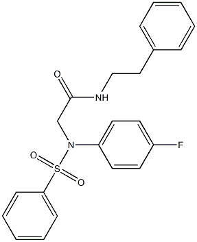 2-[(4-fluorophenyl)(phenylsulfonyl)amino]-N-(2-phenylethyl)acetamide Struktur