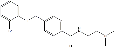 4-[(2-bromophenoxy)methyl]-N-[2-(dimethylamino)ethyl]benzamide Struktur