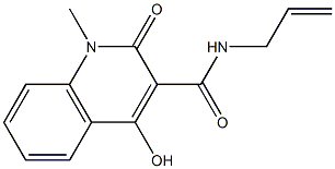 N-allyl-4-hydroxy-1-methyl-2-oxo-1,2-dihydro-3-quinolinecarboxamide Struktur