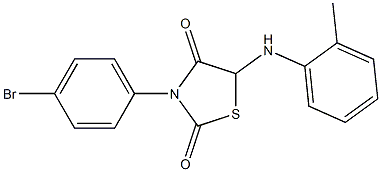 3-(4-bromophenyl)-5-(2-toluidino)-1,3-thiazolidine-2,4-dione Struktur