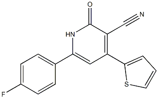 6-(4-fluorophenyl)-2-oxo-4-(2-thienyl)-1,2-dihydro-3-pyridinecarbonitrile Struktur