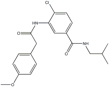 4-chloro-N-isobutyl-3-{[(4-methoxyphenyl)acetyl]amino}benzamide Struktur