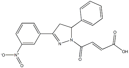 4-(3-{3-nitrophenyl}-5-phenyl-4,5-dihydro-1H-pyrazol-1-yl)-4-oxo-2-butenoic acid Struktur