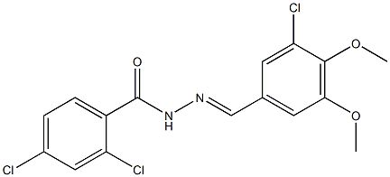 2,4-dichloro-N'-(3-chloro-4,5-dimethoxybenzylidene)benzohydrazide Struktur