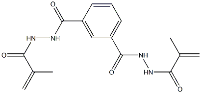 N'-{3-[(2-methacryloylhydrazino)carbonyl]benzoyl}-2-methylacrylohydrazide Struktur