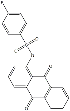 9,10-dioxo-9,10-dihydro-1-anthracenyl 4-fluorobenzenesulfonate Struktur