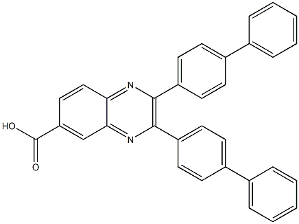 2,3-di[1,1'-biphenyl]-4-yl-6-quinoxalinecarboxylic acid Struktur