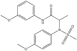 2-[4-methoxy(methylsulfonyl)anilino]-N-(3-methoxyphenyl)propanamide Struktur