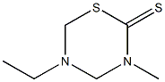 5-ethyl-3-methyl-1,3,5-thiadiazinane-2-thione Struktur