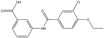 3-[(3-chloro-4-ethoxybenzoyl)amino]benzoic acid Struktur