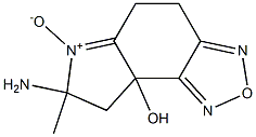 7-amino-7-methyl-4,5,7,8-tetrahydro-8aH-[1,2,5]oxadiazolo[3,4-e]indol-8a-ol 6-oxide Struktur