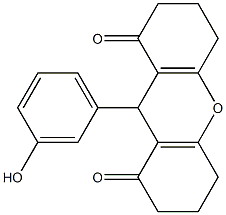 9-(3-hydroxyphenyl)-3,4,5,6,7,9-hexahydro-1H-xanthene-1,8(2H)-dione Struktur