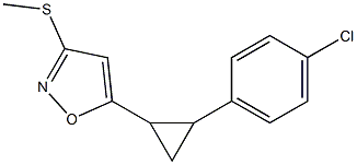 5-[2-(4-chlorophenyl)cyclopropyl]-3-isoxazolyl methyl sulfide Struktur