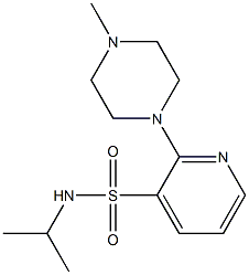 N-isopropyl-2-(4-methyl-1-piperazinyl)-3-pyridinesulfonamide Struktur