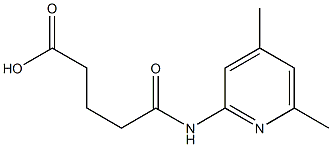 5-[(4,6-dimethyl-2-pyridinyl)amino]-5-oxopentanoic acid Struktur