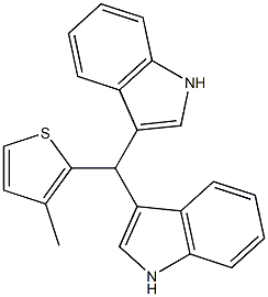 3-[1H-indol-3-yl(3-methyl-2-thienyl)methyl]-1H-indole Struktur