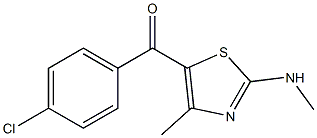 (4-chlorophenyl)[4-methyl-2-(methylamino)-1,3-thiazol-5-yl]methanone Struktur