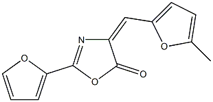 2-(2-furyl)-4-[(5-methyl-2-furyl)methylene]-1,3-oxazol-5(4H)-one Struktur