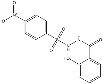 N'-(2-hydroxybenzoyl)-4-nitrobenzenesulfonohydrazide Struktur